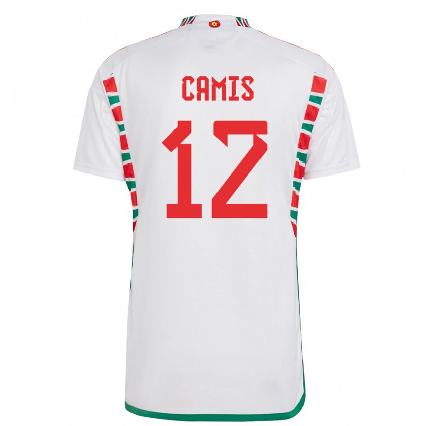 Kandiny Hombre Camiseta Gales Oliver Camis #12 Blanco 2ª Equipación 22-24 La Camisa Chile