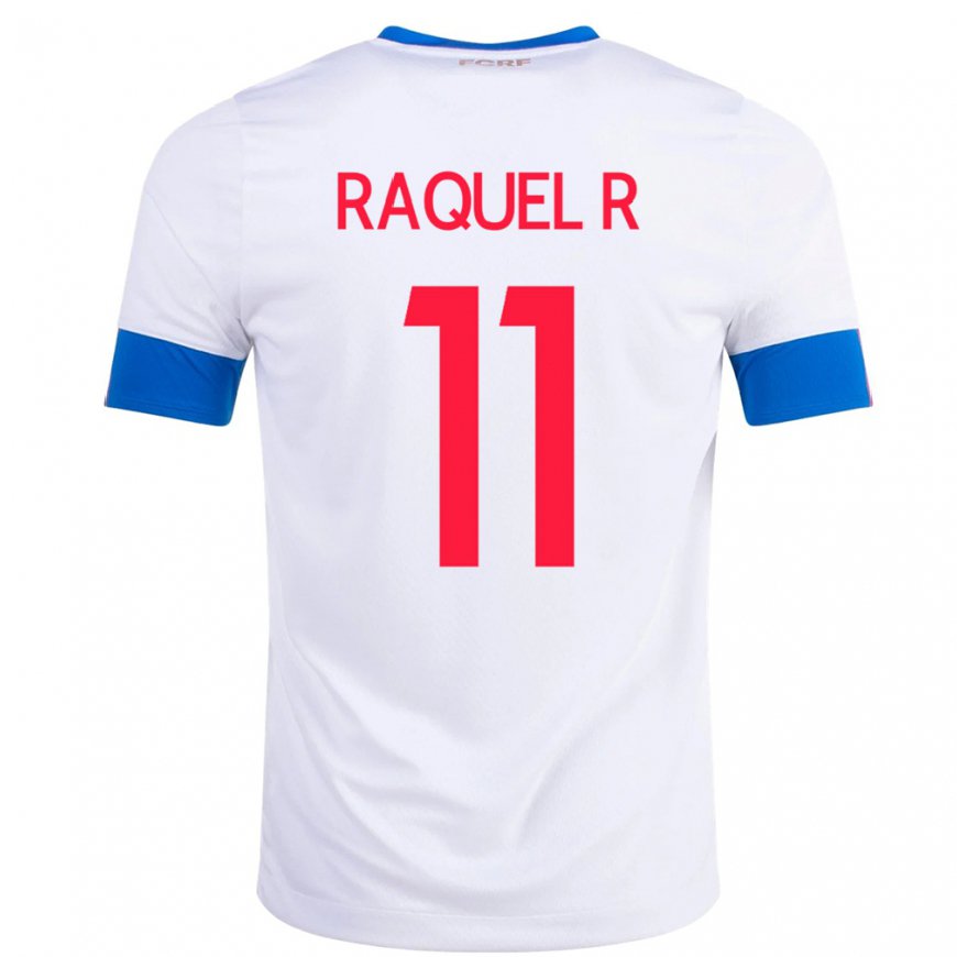 Kandiny Hombre Camiseta Costa Rica Raquel Rodriguez #11 Blanco 2ª Equipación 22-24 La Camisa Chile