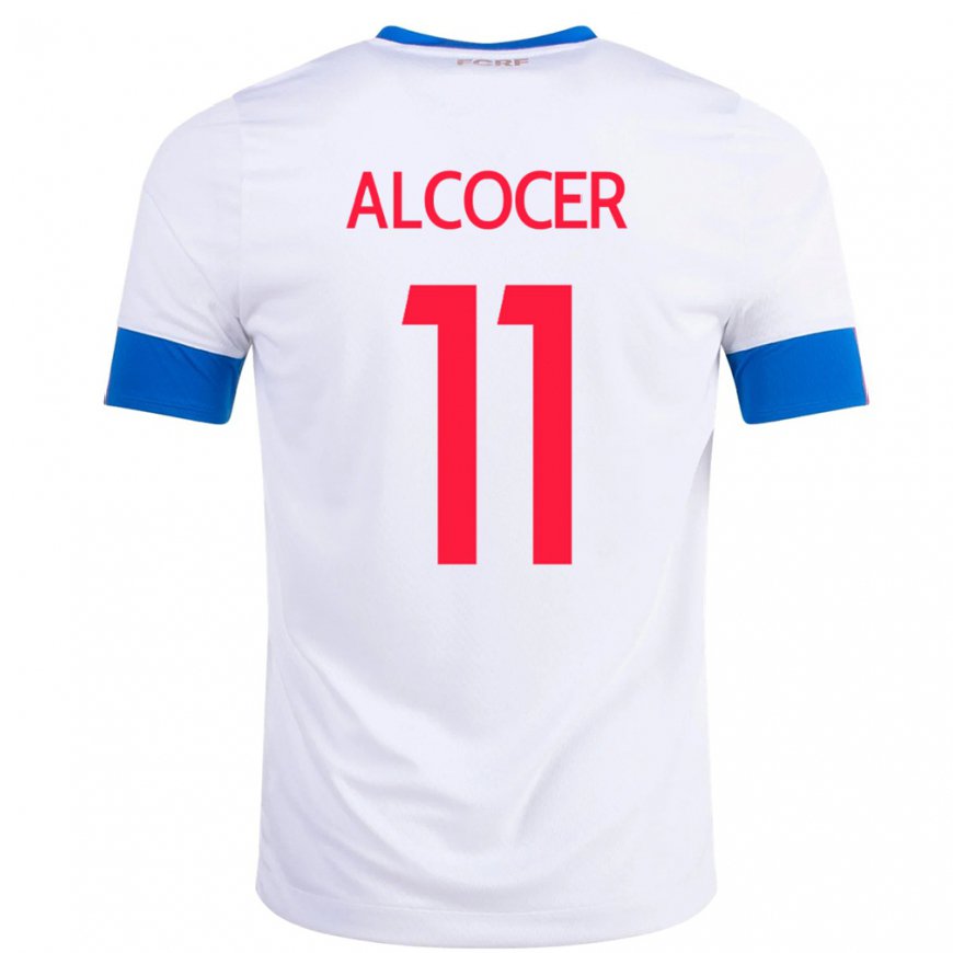 Kandiny Hombre Camiseta Costa Rica Josimar Alcocer #11 Blanco 2ª Equipación 22-24 La Camisa Chile