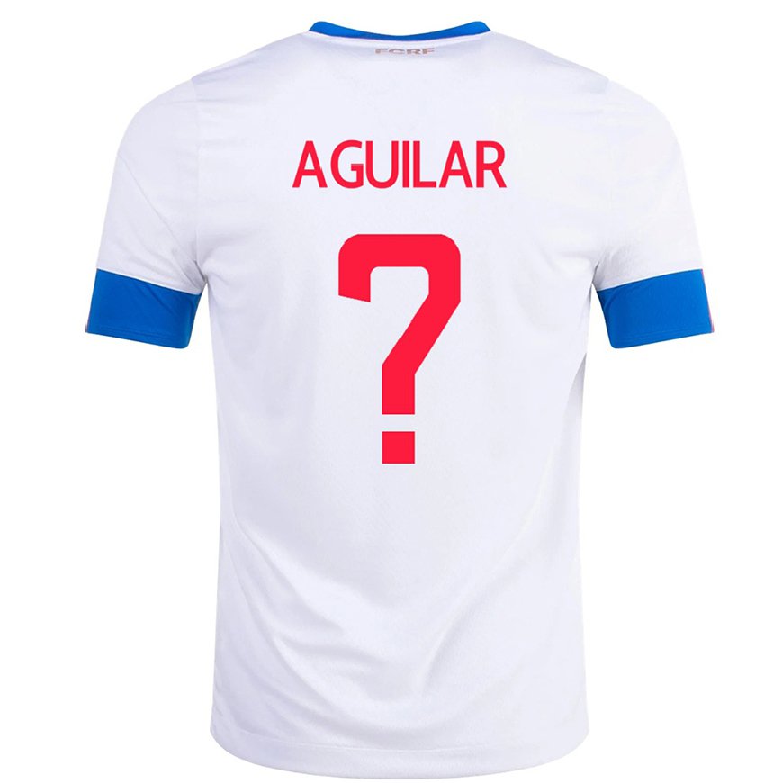 Kandiny Hombre Camiseta Costa Rica Deylan Aguilar #0 Blanco 2ª Equipación 22-24 La Camisa Chile