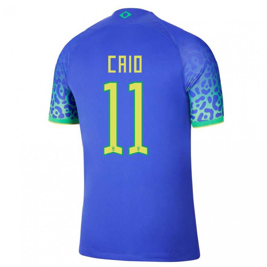Kandiny Hombre Camiseta Brasil Caio #11 Azul 2ª Equipación 22-24 La Camisa Chile