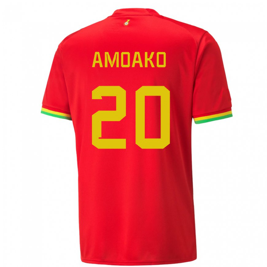 Kandiny Hombre Camiseta Ghana Linda Amoako #20 Rojo 2ª Equipación 22-24 La Camisa Chile