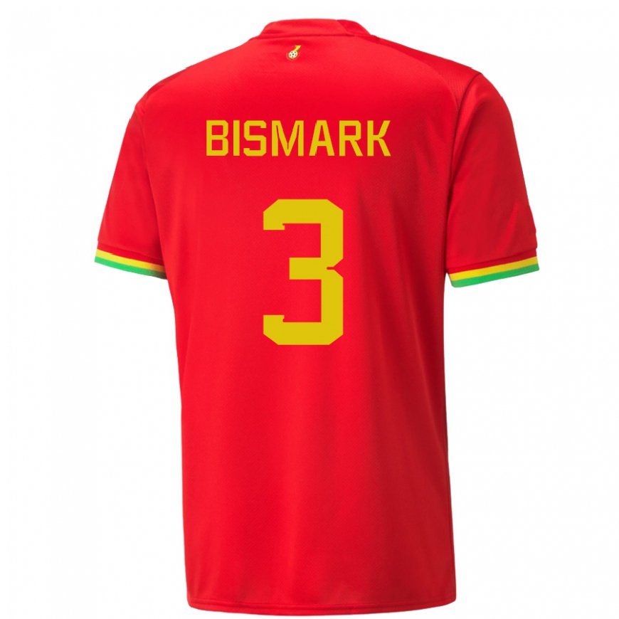 Kandiny Hombre Camiseta Ghana Anim Bismark #3 Rojo 2ª Equipación 22-24 La Camisa Chile
