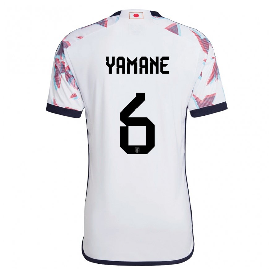 Kandiny Hombre Camiseta Japón Riku Yamane #6 Blanco 2ª Equipación 22-24 La Camisa Chile
