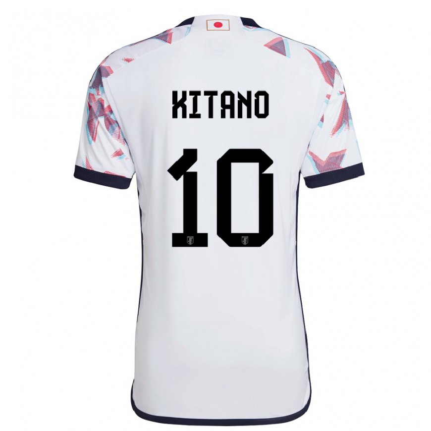 Kandiny Hombre Camiseta Japón Sota Kitano #10 Blanco 2ª Equipación 22-24 La Camisa Chile