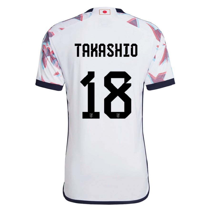 Kandiny Hombre Camiseta Japón Hayase Takashio #18 Blanco 2ª Equipación 22-24 La Camisa Chile