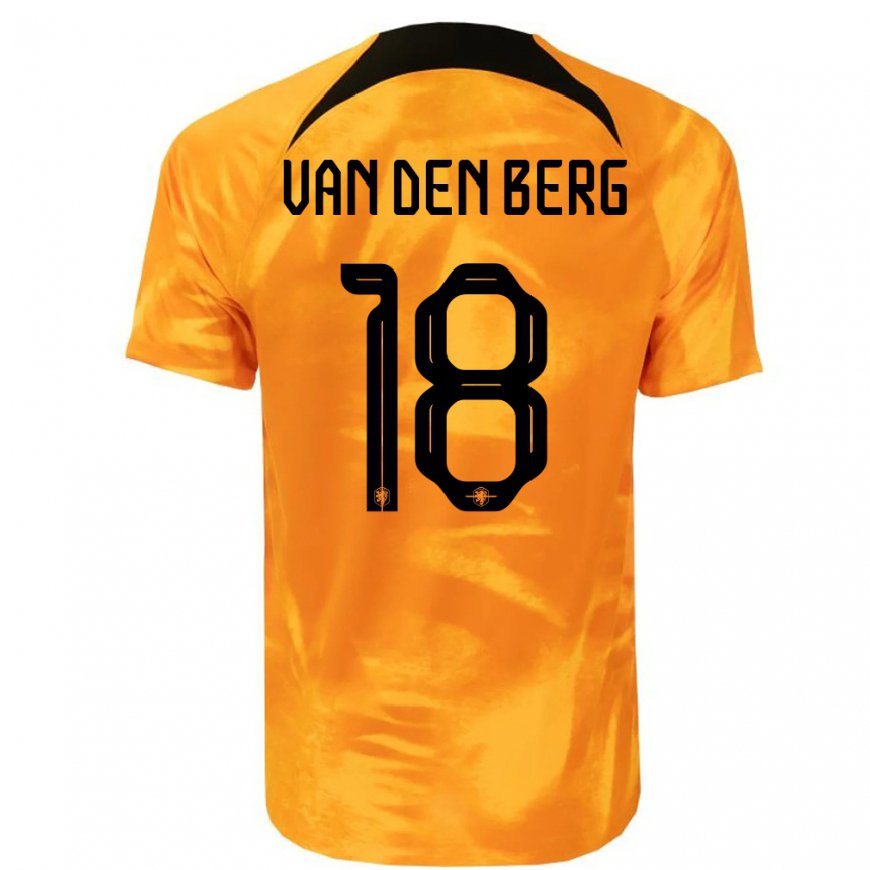 Kandiny Mujer Camiseta Países Bajos Rav Van Den Berg #18 Naranja Láser 1ª Equipación 22-24 La Camisa Chile