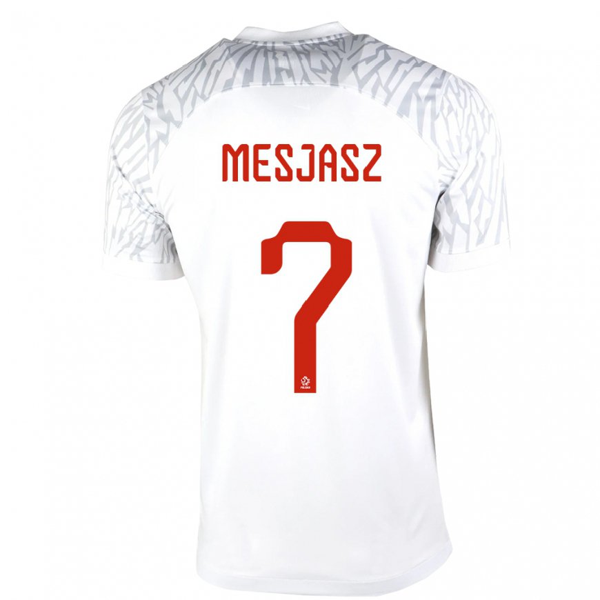 Kandiny Mujer Camiseta Polonia Malgorzata Mesjasz #7 Blanco 1ª Equipación 22-24 La Camisa Chile