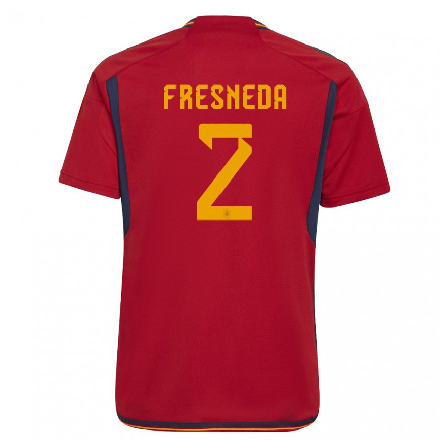 Kandiny Mujer Camiseta España Ivan Fresneda #2 Rojo 1ª Equipación 22-24 La Camisa Chile