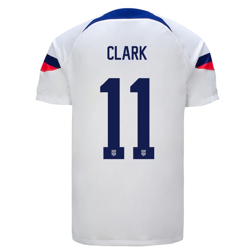 Kandiny Mujer Camiseta Estados Unidos Caden Clark #11 Blanco 1ª Equipación 22-24 La Camisa Chile