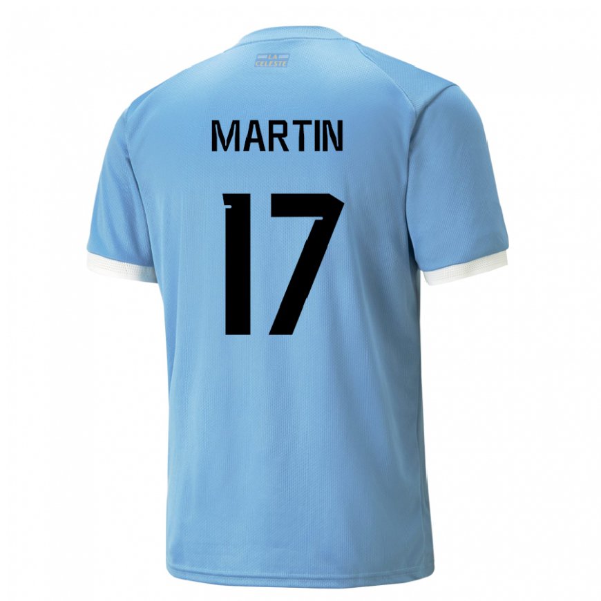 Kandiny Mujer Camiseta Uruguay Juan Martin #17 Azul 1ª Equipación 22-24 La Camisa Chile