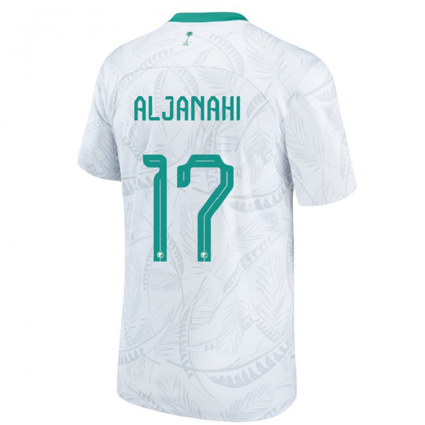 Kandiny Mujer Camiseta Arabia Saudita Nawaf Aljanahi #17 Blanco 1ª Equipación 22-24 La Camisa Chile