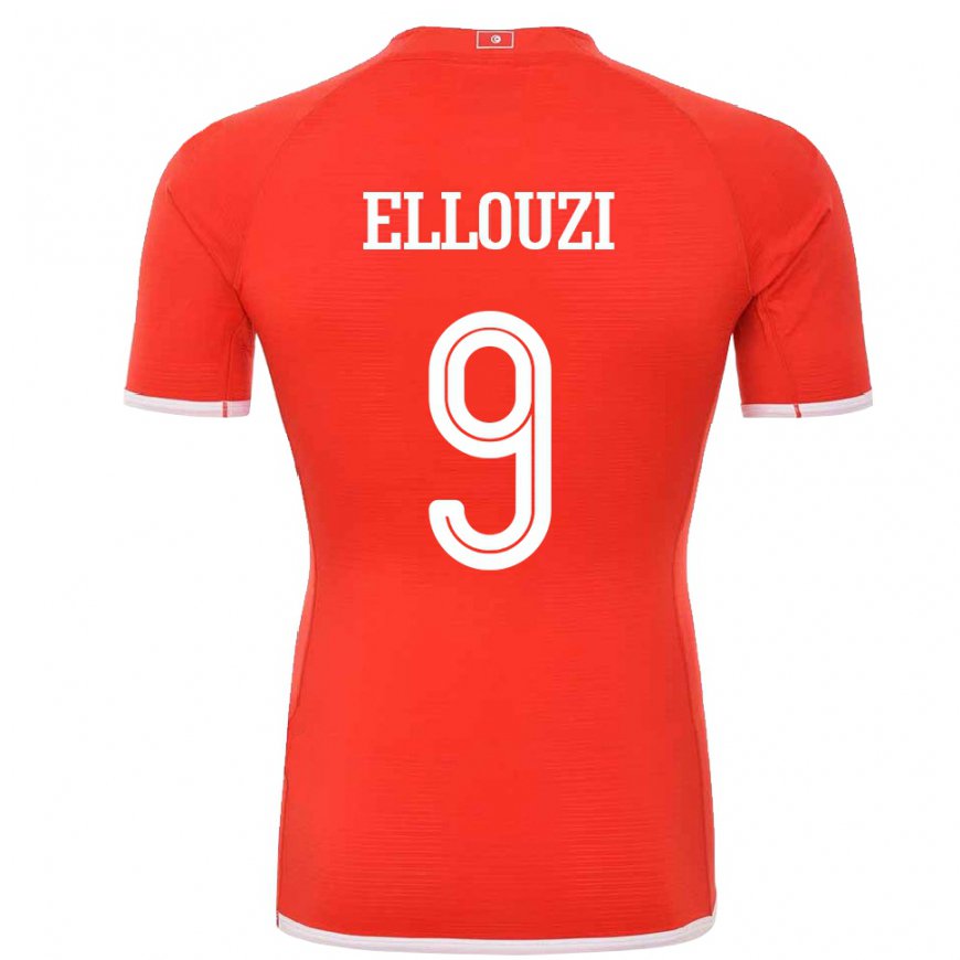 Kandiny Mujer Camiseta Túnez Sabrine Ellouzi #9 Rojo 1ª Equipación 22-24 La Camisa Chile