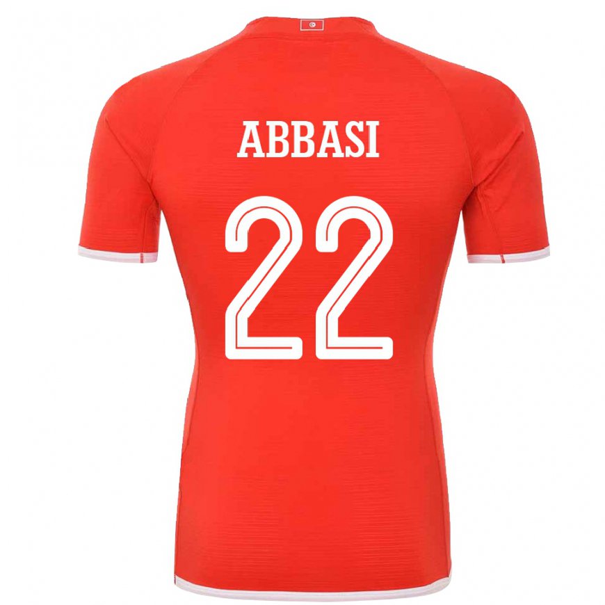 Kandiny Mujer Camiseta Túnez Bechir Abbasi #22 Rojo 1ª Equipación 22-24 La Camisa Chile