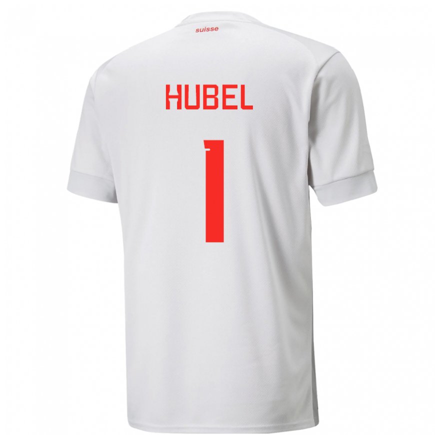 Kandiny Mujer Camiseta Suiza Marvin Hubel #1 Blanco 2ª Equipación 22-24 La Camisa Chile
