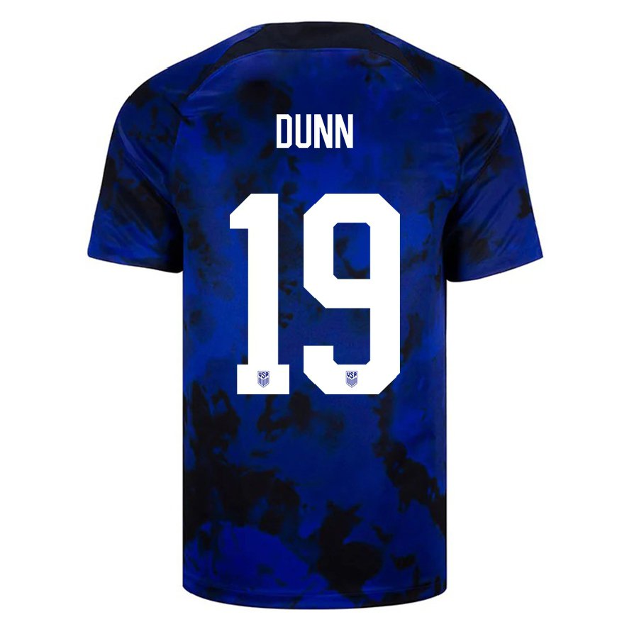 Kandiny Mujer Camiseta Estados Unidos Crystal Dunn #19 Azul Real 2ª Equipación 22-24 La Camisa Chile