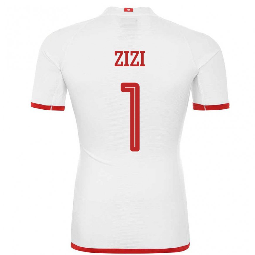 Kandiny Mujer Camiseta Túnez Nesrine Zizi #1 Blanco 2ª Equipación 22-24 La Camisa Chile