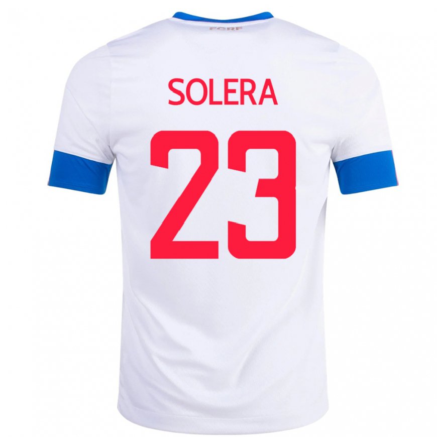 Kandiny Mujer Camiseta Costa Rica Daniela Solera #23 Blanco 2ª Equipación 22-24 La Camisa Chile