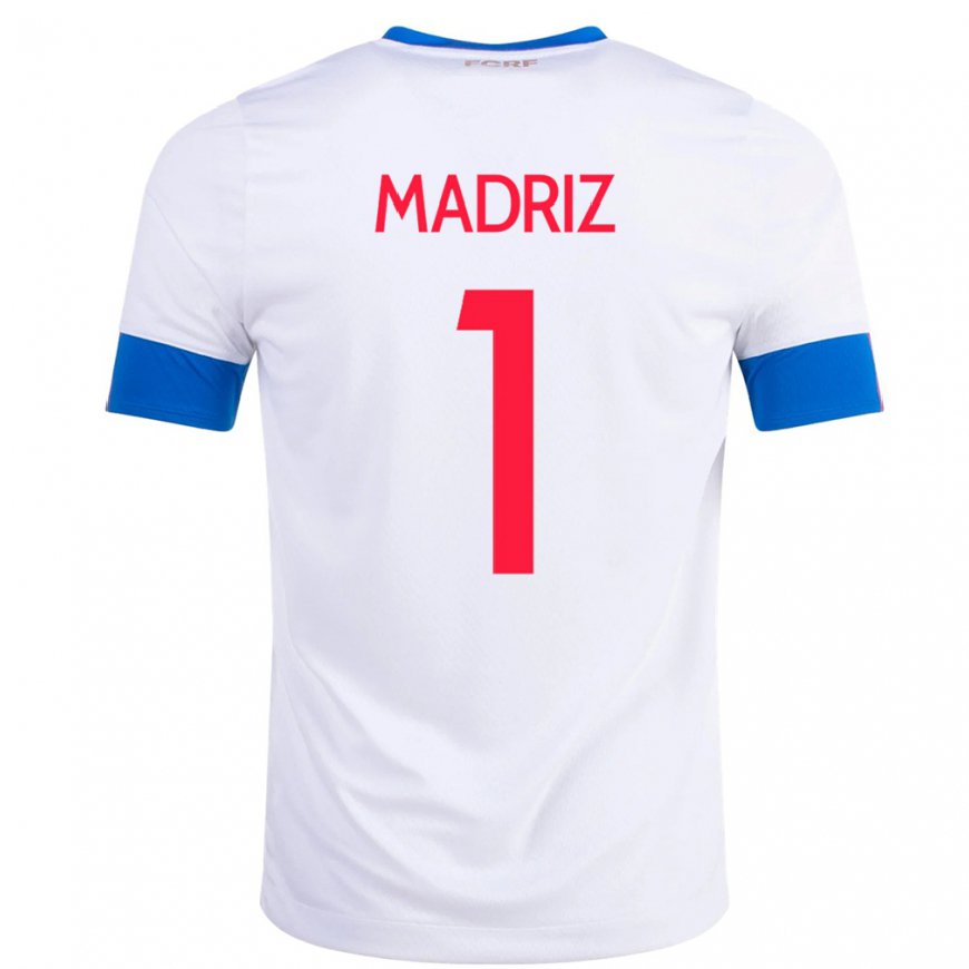 Kandiny Mujer Camiseta Costa Rica Abraham Madriz #1 Blanco 2ª Equipación 22-24 La Camisa Chile