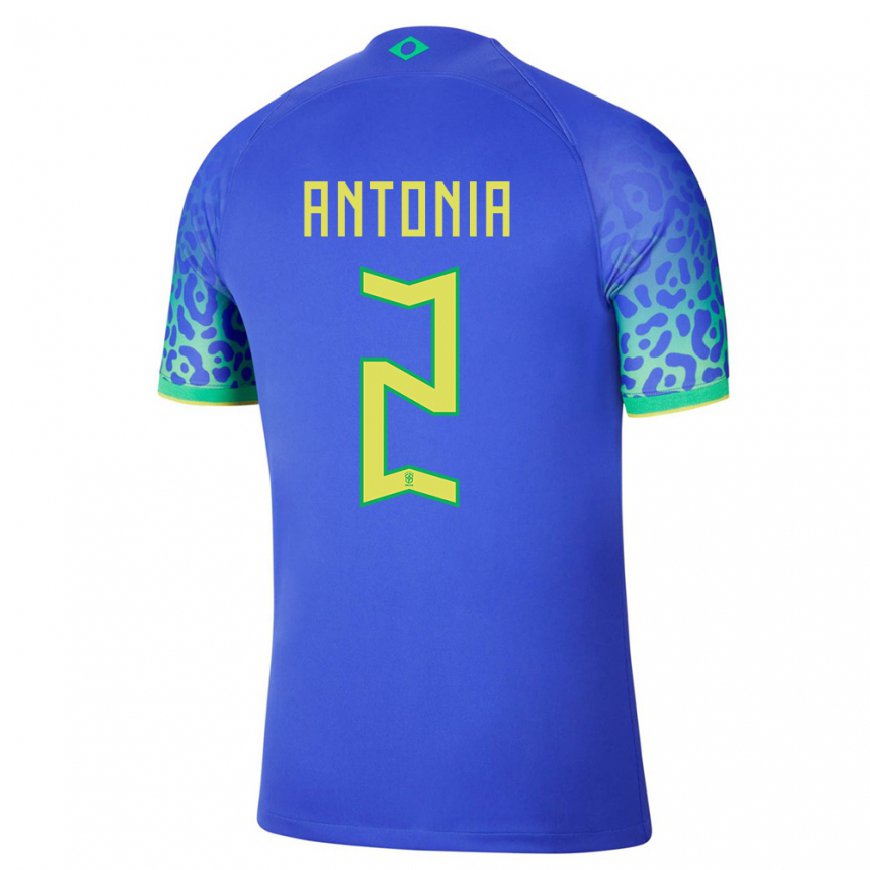 Kandiny Mujer Camiseta Brasil Antonia #2 Azul 2ª Equipación 22-24 La Camisa Chile