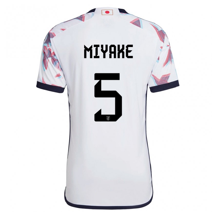 Kandiny Mujer Camiseta Japón Shiori Miyake #5 Blanco 2ª Equipación 22-24 La Camisa Chile