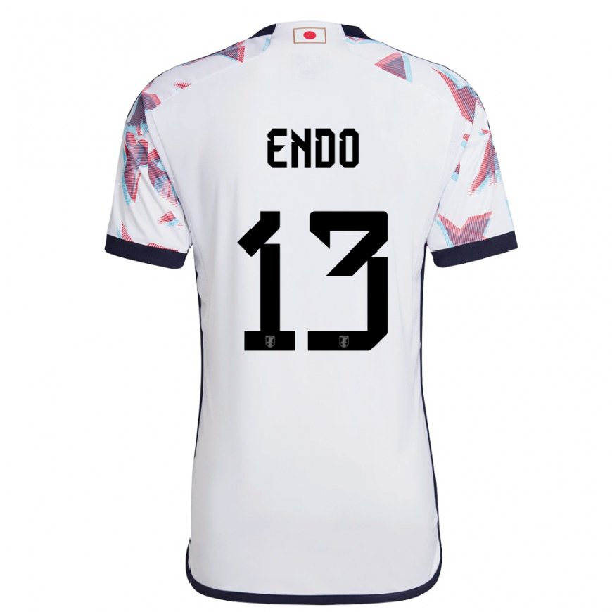 Kandiny Mujer Camiseta Japón Jun Endo #13 Blanco 2ª Equipación 22-24 La Camisa Chile