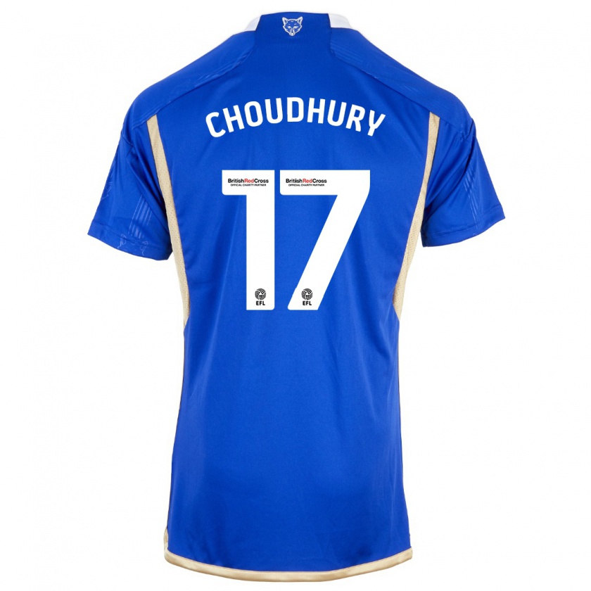 Kandiny Niño Camiseta Hamza Choudhury #17 Azul 1ª Equipación 2023/24 La Camisa Chile