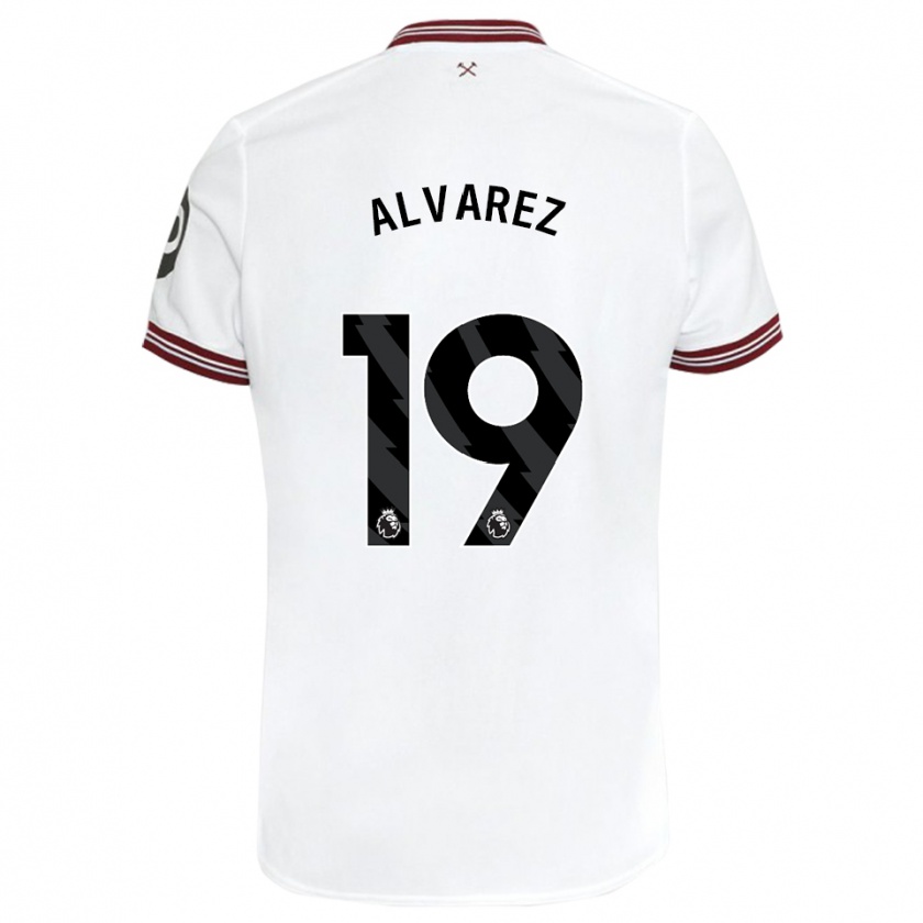 Kandiny Niño Camiseta Edson Álvarez #19 Blanco 2ª Equipación 2023/24 La Camisa Chile