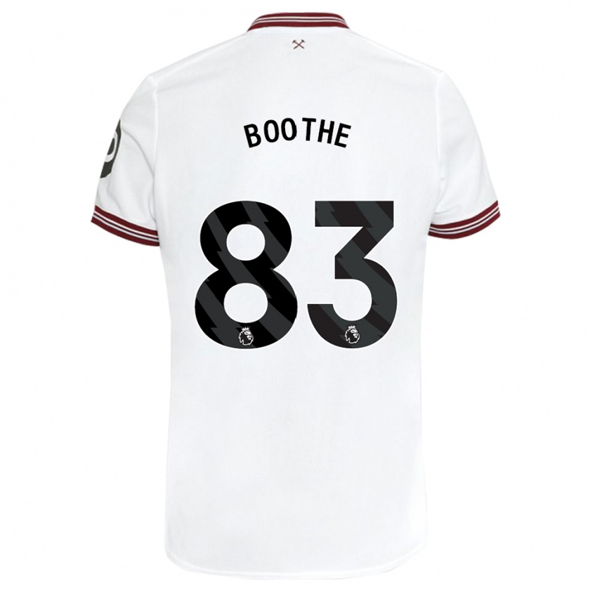 Kandiny Niño Camiseta Sebastian Boothe #83 Blanco 2ª Equipación 2023/24 La Camisa Chile