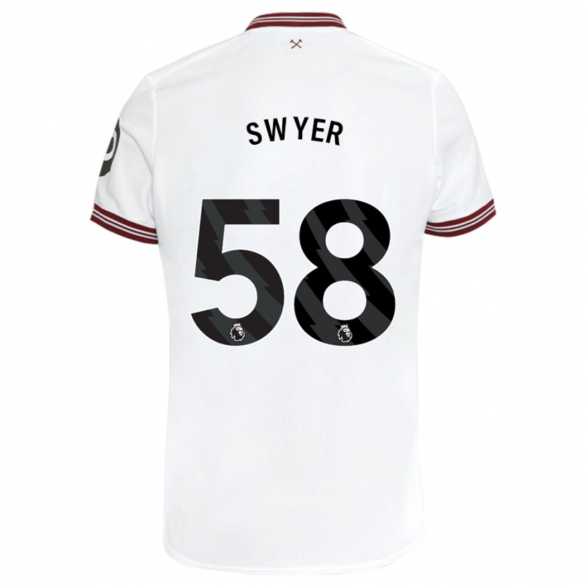 Kandiny Niño Camiseta Kamarai Swyer #58 Blanco 2ª Equipación 2023/24 La Camisa Chile