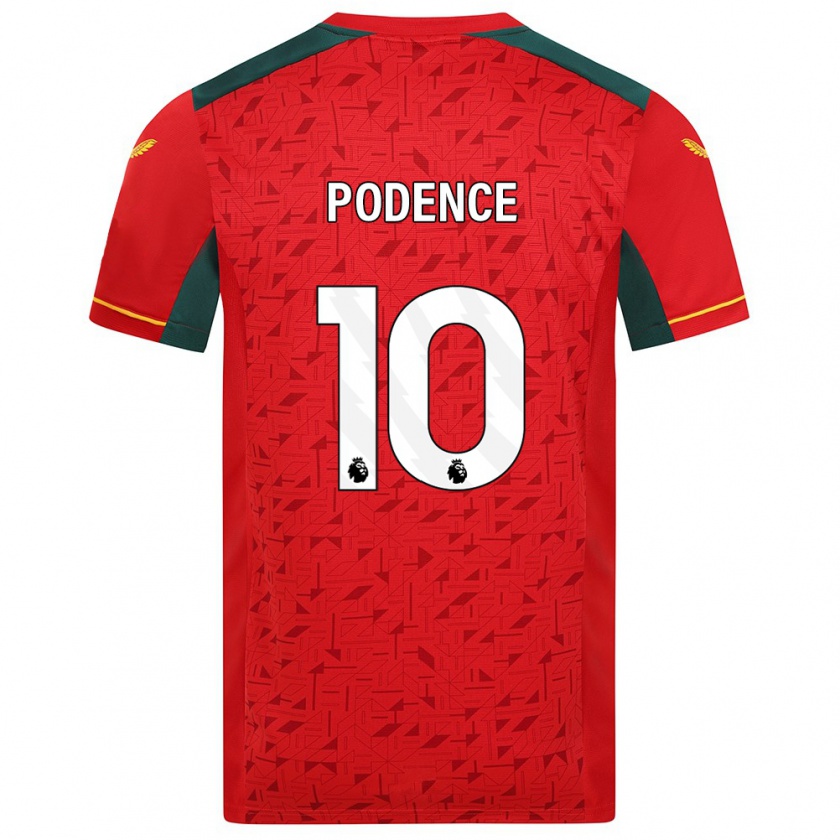 Kandiny Niño Camiseta Daniel Podence #10 Rojo 2ª Equipación 2023/24 La Camisa Chile