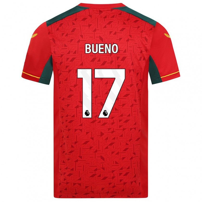Kandiny Niño Camiseta Hugo Bueno #17 Rojo 2ª Equipación 2023/24 La Camisa Chile