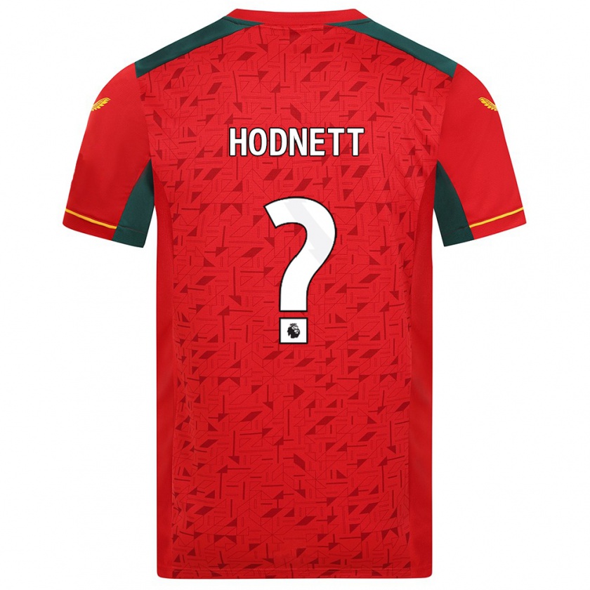 Kandiny Niño Camiseta Jack Hodnett #0 Rojo 2ª Equipación 2023/24 La Camisa Chile