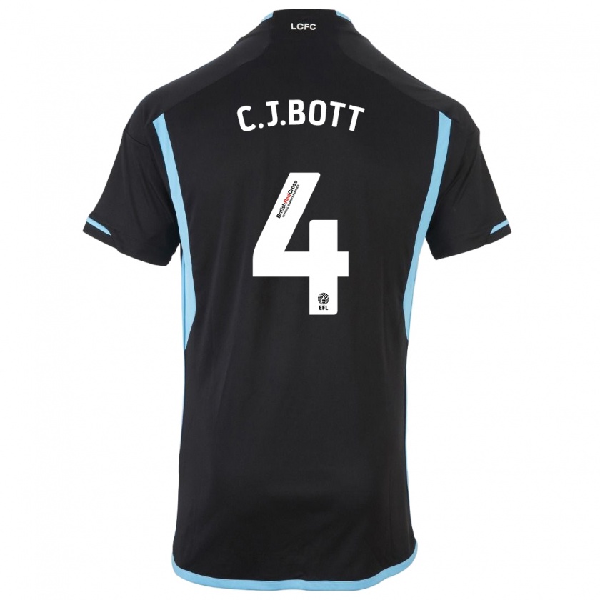 Kandiny Niño Camiseta C. J. Bott #4 Negro 2ª Equipación 2023/24 La Camisa Chile