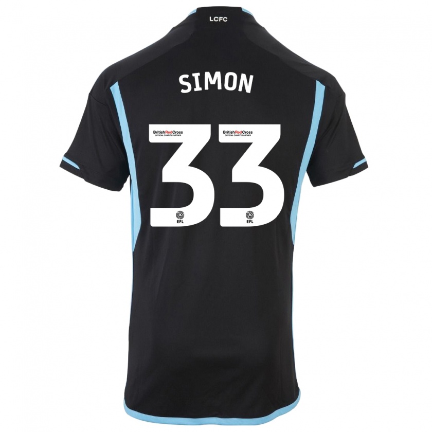 Kandiny Niño Camiseta Erin Simon #33 Negro 2ª Equipación 2023/24 La Camisa Chile