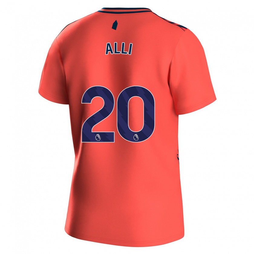 Kandiny Niño Camiseta Dele Alli #20 Coralino 2ª Equipación 2023/24 La Camisa Chile