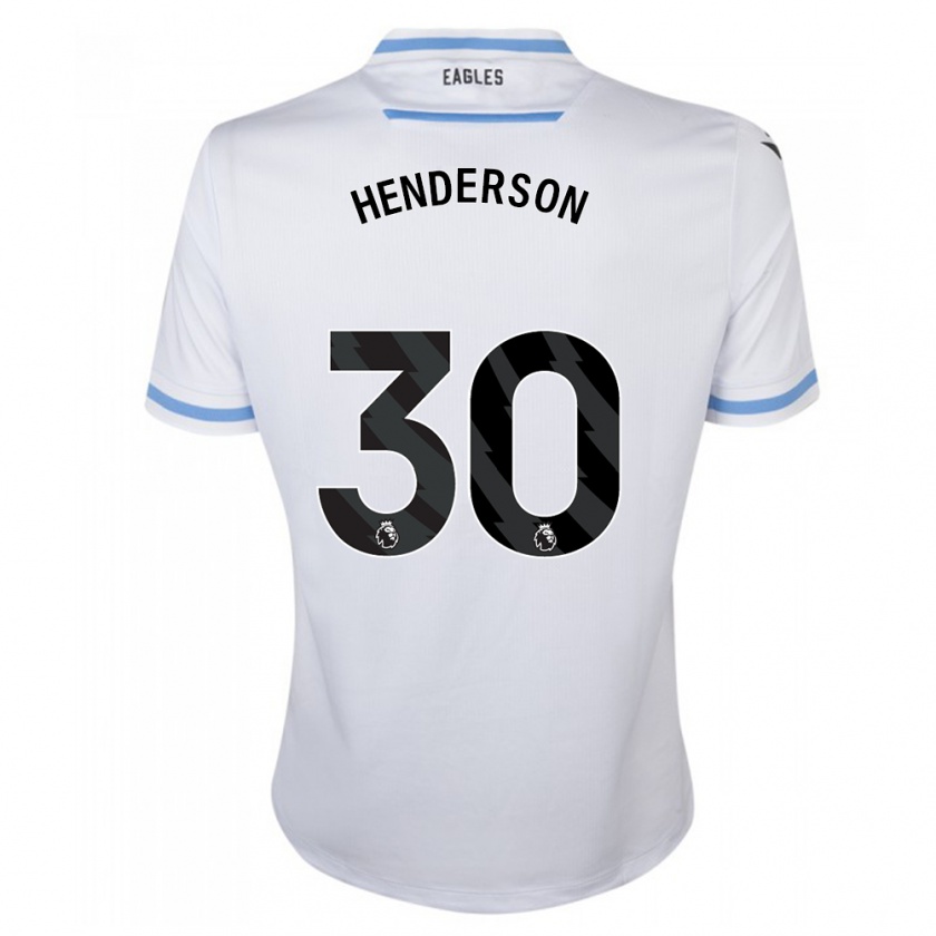 Kandiny Niño Camiseta Dean Henderson #30 Blanco 2ª Equipación 2023/24 La Camisa Chile