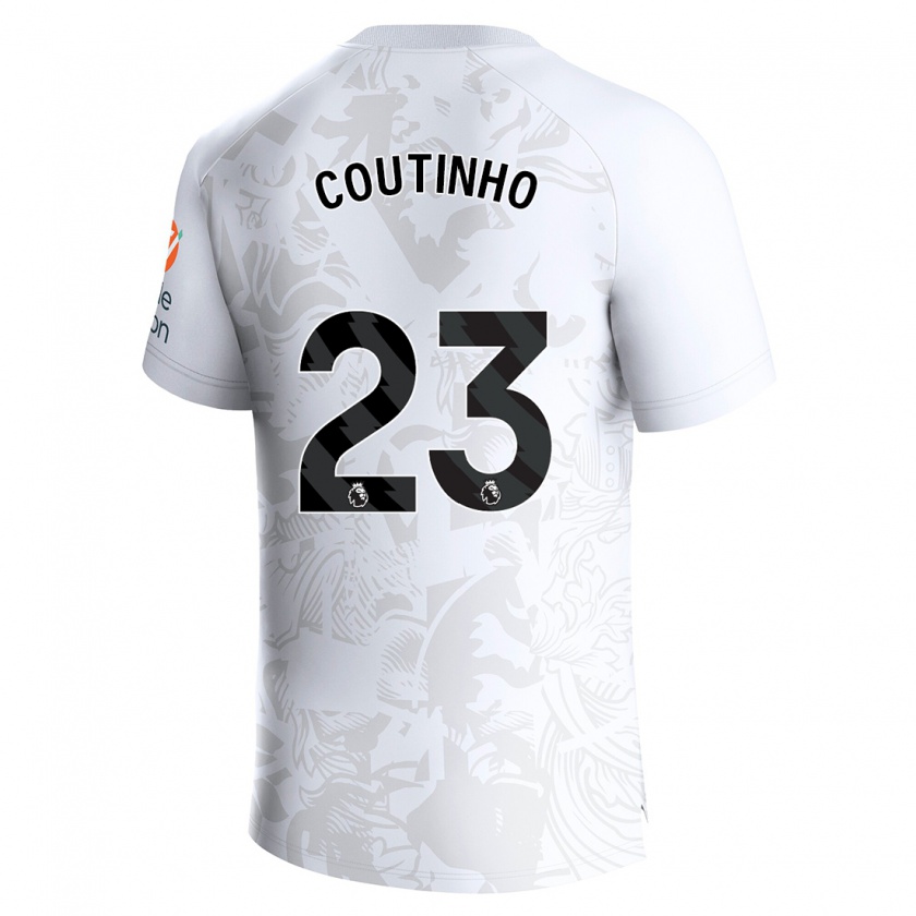 Kandiny Niño Camiseta Philippe Coutinho #23 Blanco 2ª Equipación 2023/24 La Camisa Chile