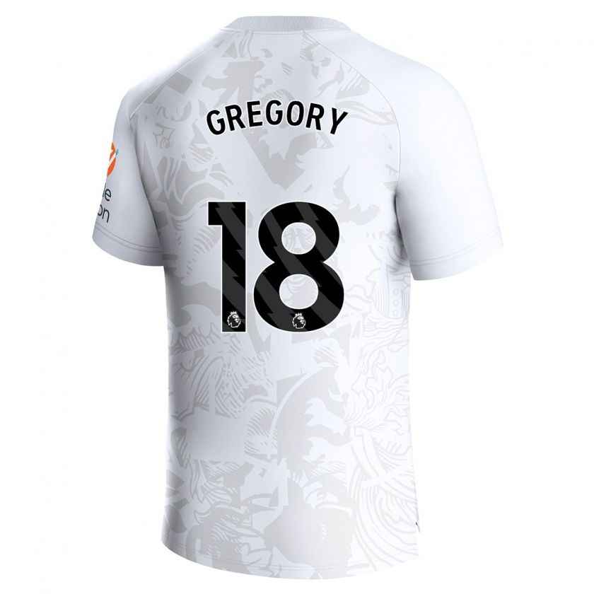Kandiny Niño Camiseta Freya Gregory #18 Blanco 2ª Equipación 2023/24 La Camisa Chile