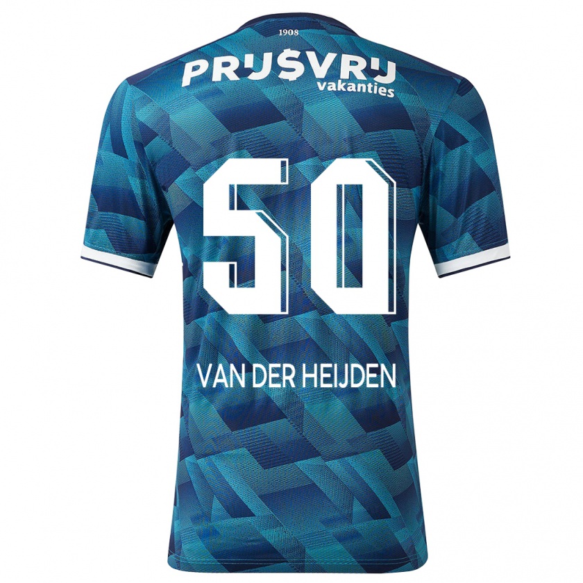 Kandiny Niño Camiseta Délano Van Der Heijden #50 Azul 2ª Equipación 2023/24 La Camisa Chile