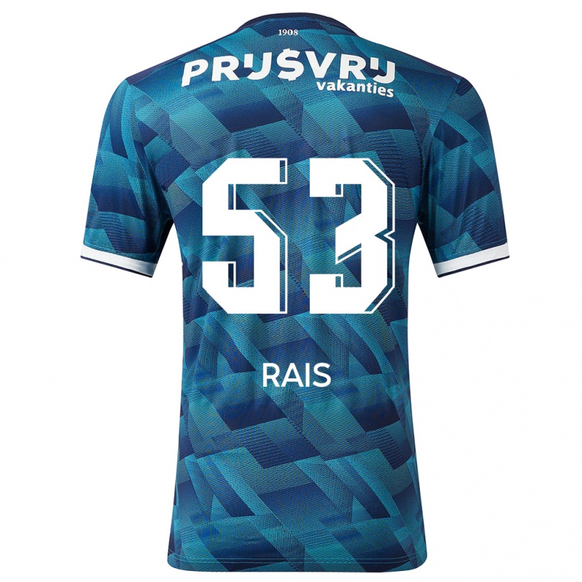 Kandiny Niño Camiseta Amir Rais #53 Azul 2ª Equipación 2023/24 La Camisa Chile