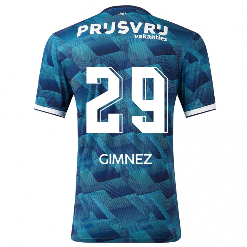 Kandiny Niño Camiseta Santiago Gimnez #29 Azul 2ª Equipación 2023/24 La Camisa Chile