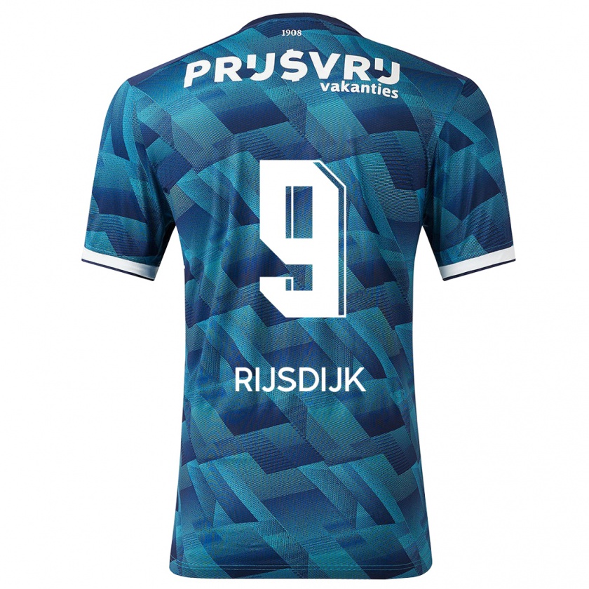 Kandiny Niño Camiseta Pia Rijsdijk #9 Azul 2ª Equipación 2023/24 La Camisa Chile