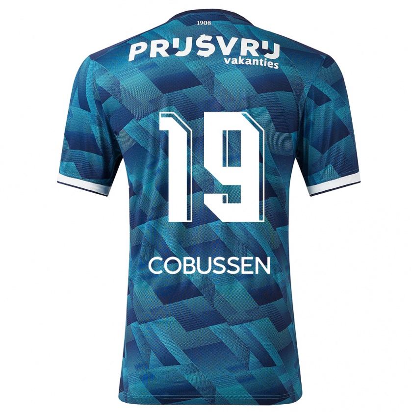 Kandiny Niño Camiseta Sophie Cobussen #19 Azul 2ª Equipación 2023/24 La Camisa Chile