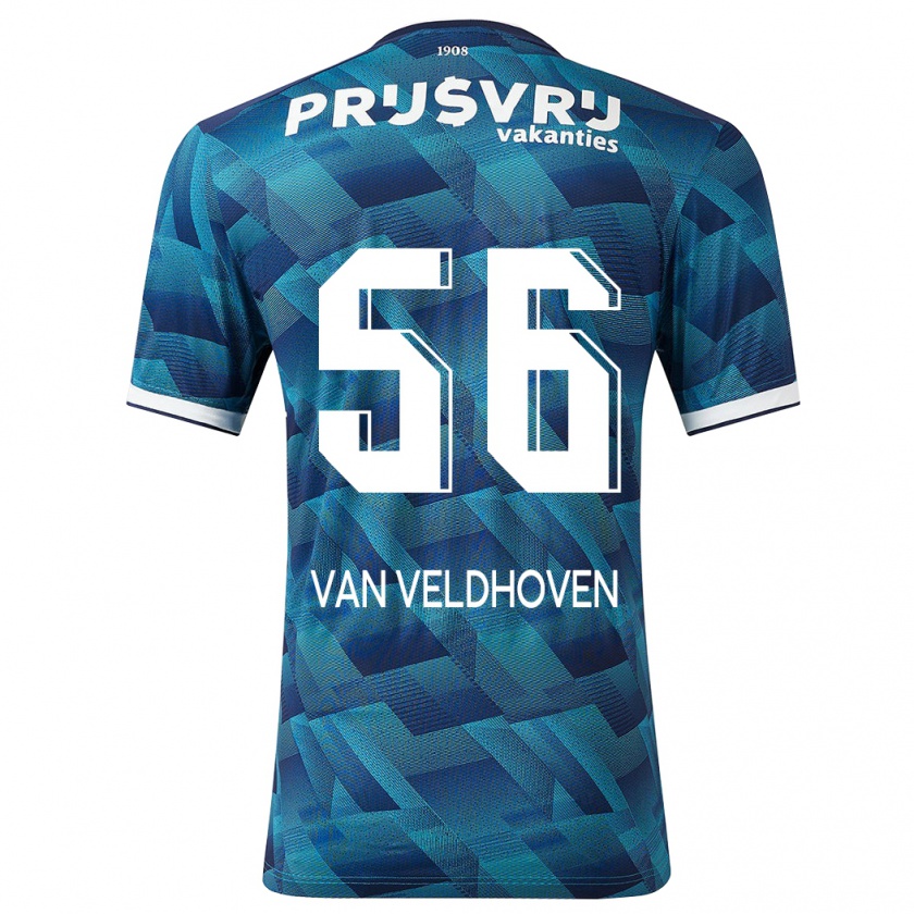 Kandiny Niño Camiseta Kars Van Veldhoven #56 Azul 2ª Equipación 2023/24 La Camisa Chile
