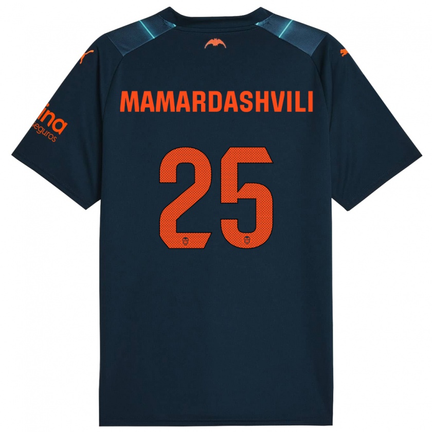 Kandiny Niño Camiseta Giorgi Mamardashvili #25 Azul Marino 2ª Equipación 2023/24 La Camisa Chile