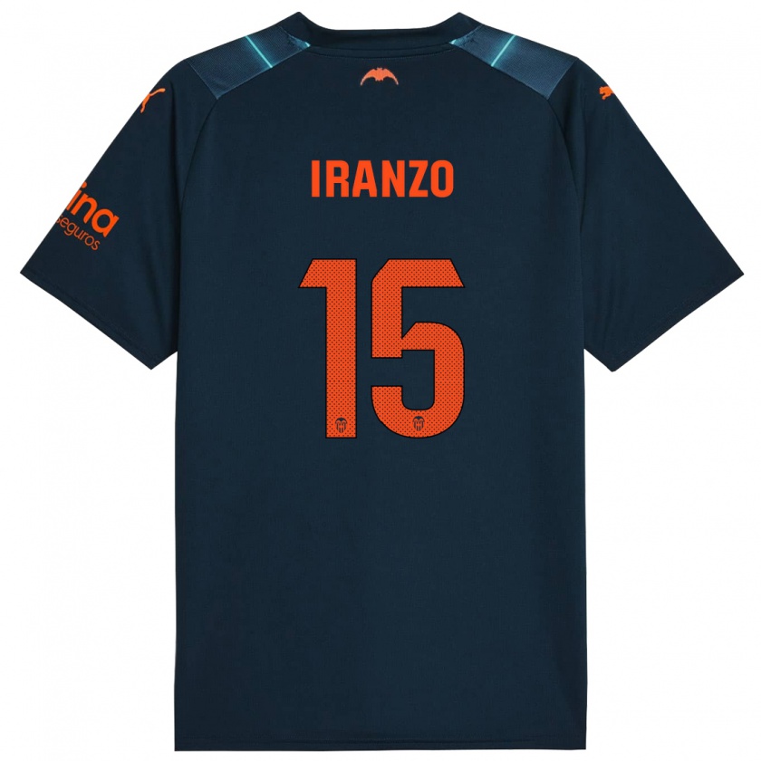 Kandiny Niño Camiseta Rubén Iranzo #15 Azul Marino 2ª Equipación 2023/24 La Camisa Chile