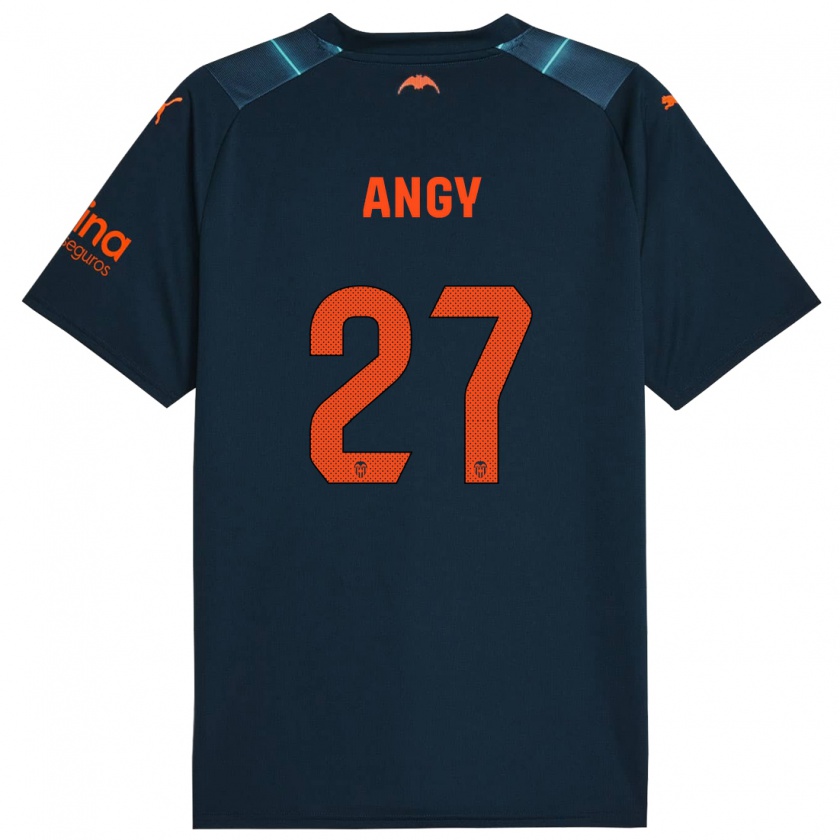 Kandiny Niño Camiseta Angy #27 Azul Marino 2ª Equipación 2023/24 La Camisa Chile
