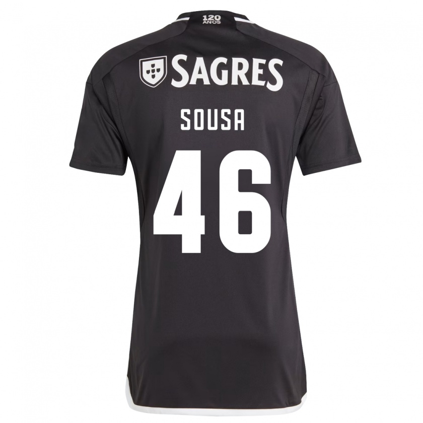 Kandiny Niño Camiseta Gerson Sousa #46 Negro 2ª Equipación 2023/24 La Camisa Chile