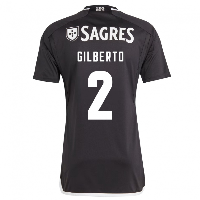 Kandiny Niño Camiseta Gilberto #2 Negro 2ª Equipación 2023/24 La Camisa Chile